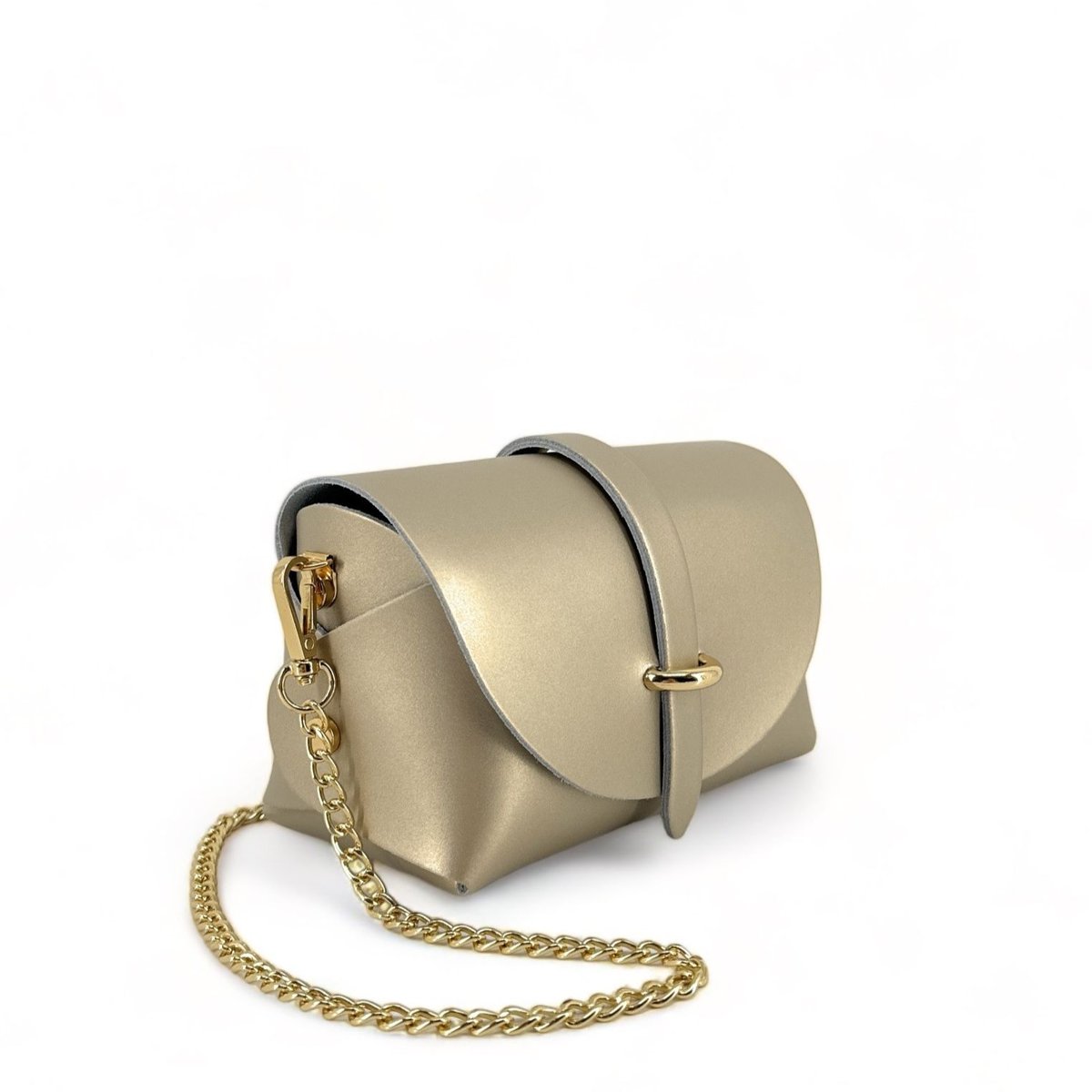 Sac à main en cuir lisse CANDY or pâle, OH MY BAG