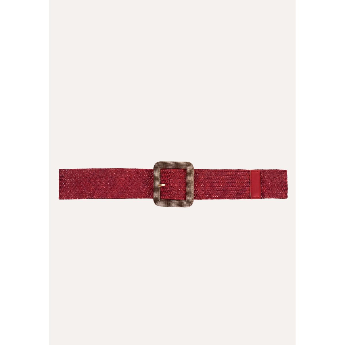 Ceinture large élastiquée boucle rectangulaire bordeaux, LA FEE MARABOUTEE