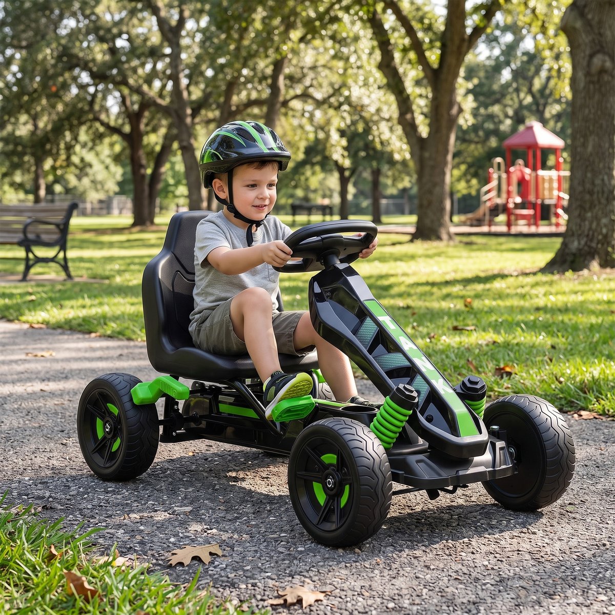 Kart à pédales Plastique Vert vert, AIYAPLAY