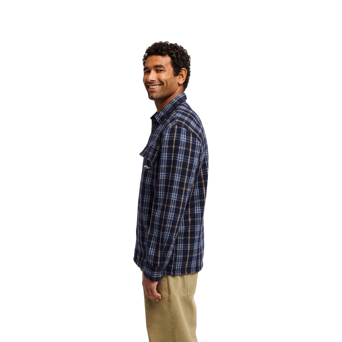 Chemise manches longues DIAMOND WOOL noir dark navy diamond check, QUIKSILVER