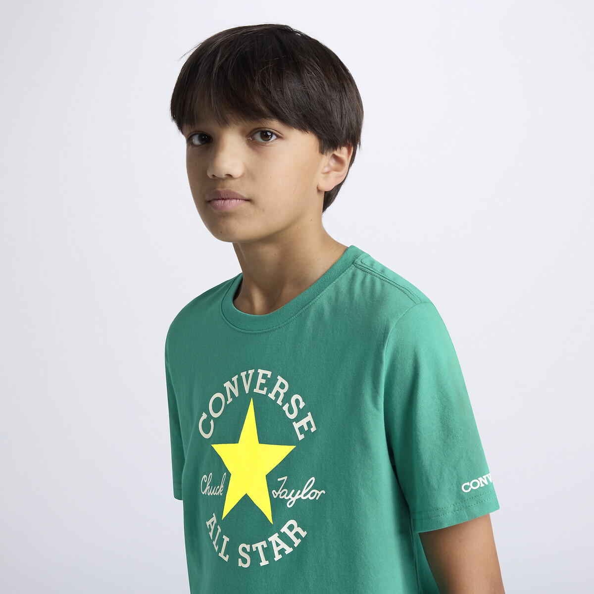 Camiseta manga corta, logotipo pecho verde, CONVERSE