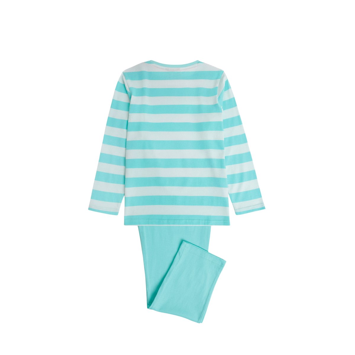 Pyjama pantalon top manches longues New Day Plan bleu turquoise, ADMAS
