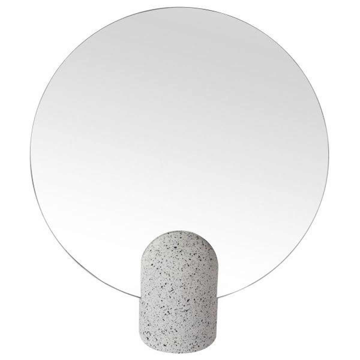 Miroir rond en terrazzo Muzz blanc, ZAGO