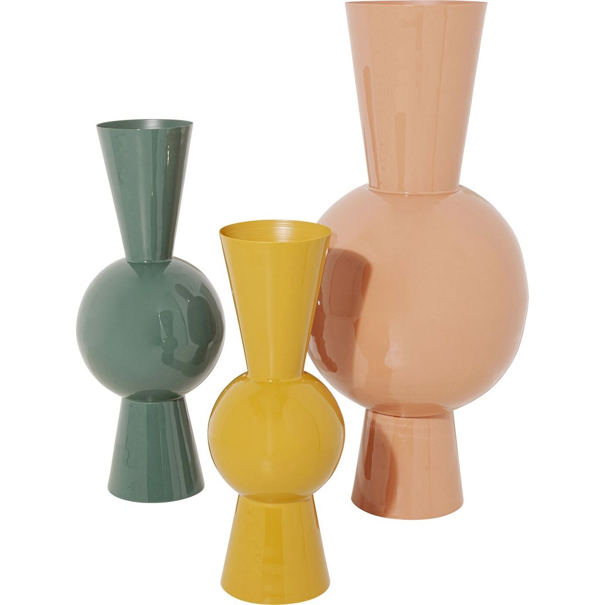 Vase en acier 60cm, BLOW vert, KARE DESIGN