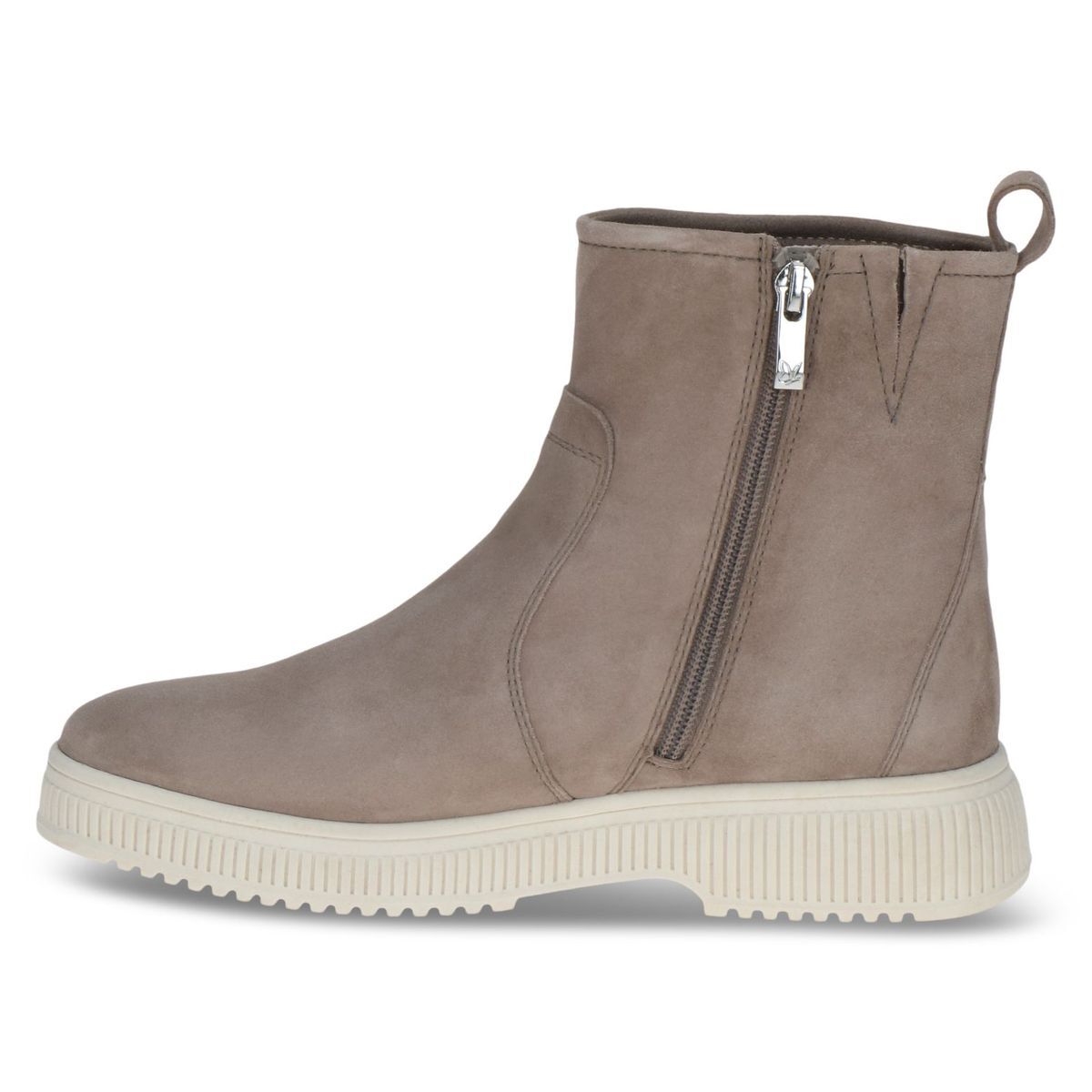 Bottine en cuir marron taupe nubuck, CAPRICE