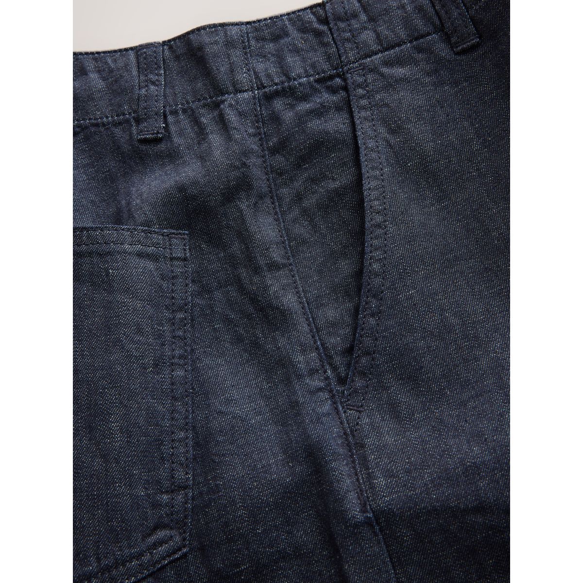 Jean tailleur large en lin mélangé n. premium bleu indigo, NEXT