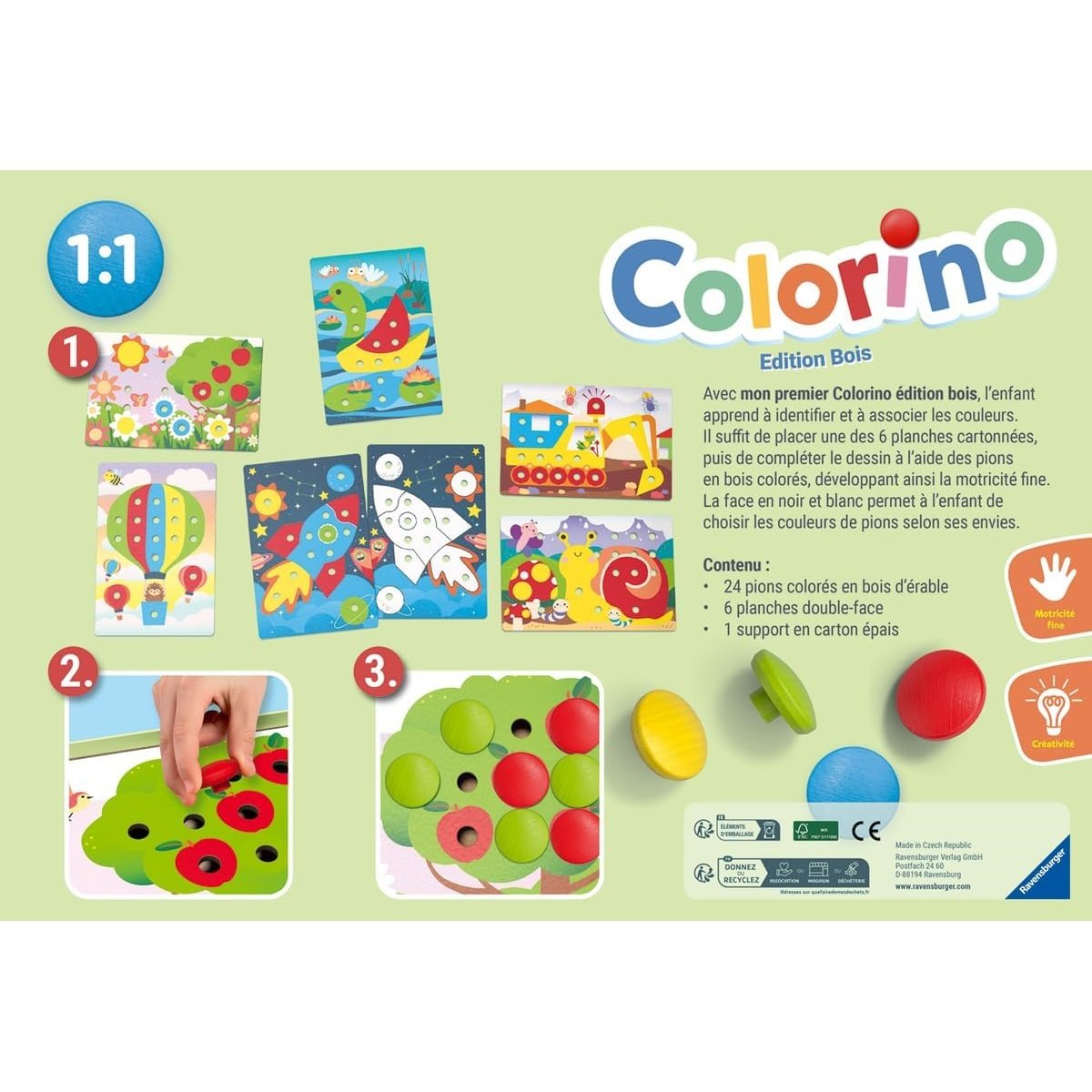Jeux éducatif en bois Colorino beige, RAVENSBURGER