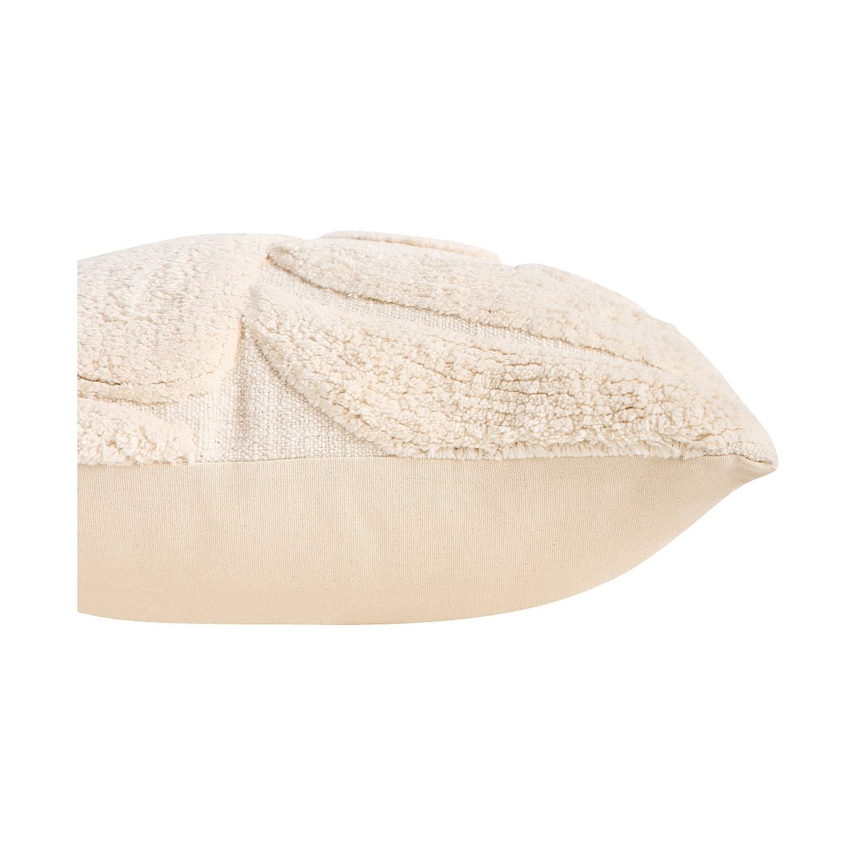 Coussin tufté en coton ANOUK crème, HABITAT