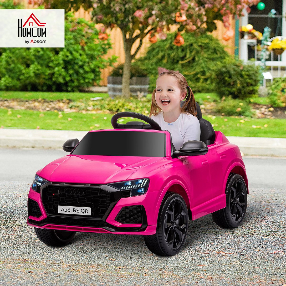 Voiture à pédales PP Rose rose, HOMCOM