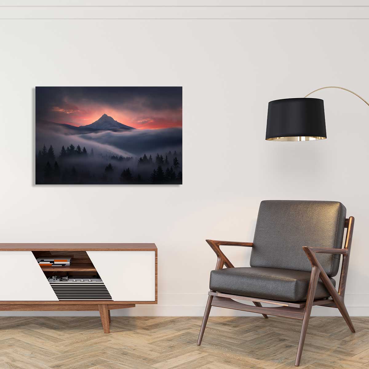 Tableau Brume en Oregon tableau alu dibond, HEXOA