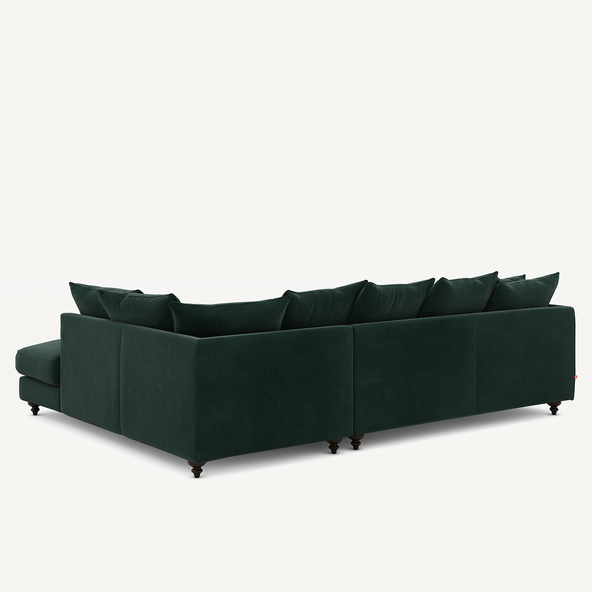 Canapé d'angle convertible velours, Lazare vert tsar, AM.PM