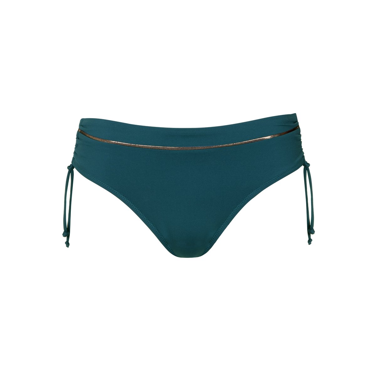 Bas maillot slip de bain taille haute côtés réglables Umbria vert, LISCA