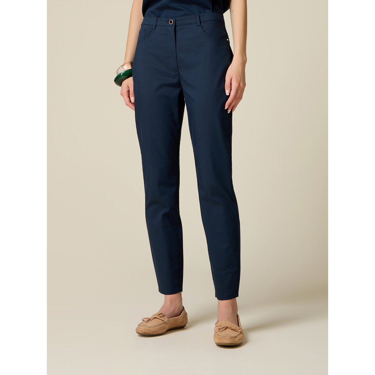 Pantalon slim bleu, OLTRE