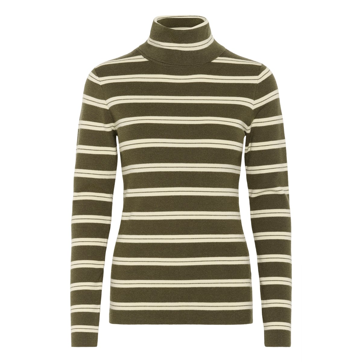 Pullover tricoté vert beige tarmac w sandshell stripe, SOAKED IN LUXURY