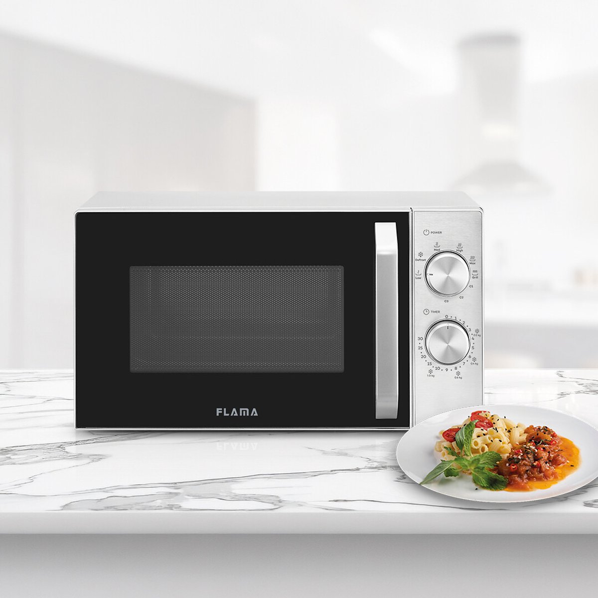 Micro-ondas 20L Com Grill Inox 1815FL,FLAMA inox, FLAMA