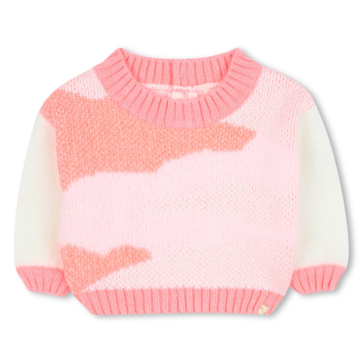 Pull tricoté ecru rose, BILLIEBLUSH
