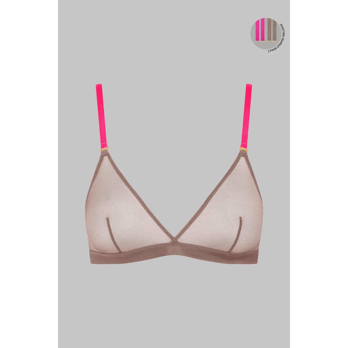 Soutien-gorge triangle CORPS À CORPS taupe, MAISON CLOSE