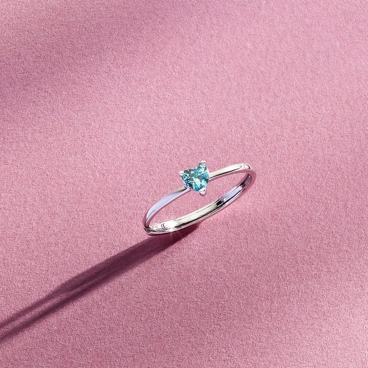 Bague en acier, cristaux, SILVER bleu ciel, LA PETITE STORY