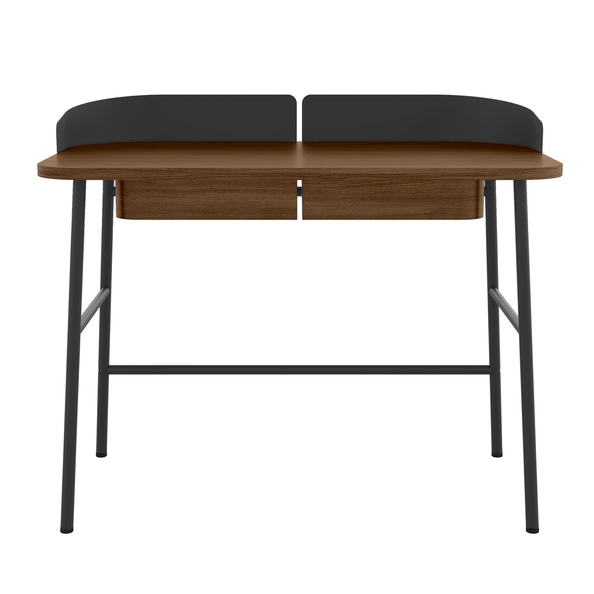 Bureau en chêne teinté et métal coloré, VICTOR noir, HARTO