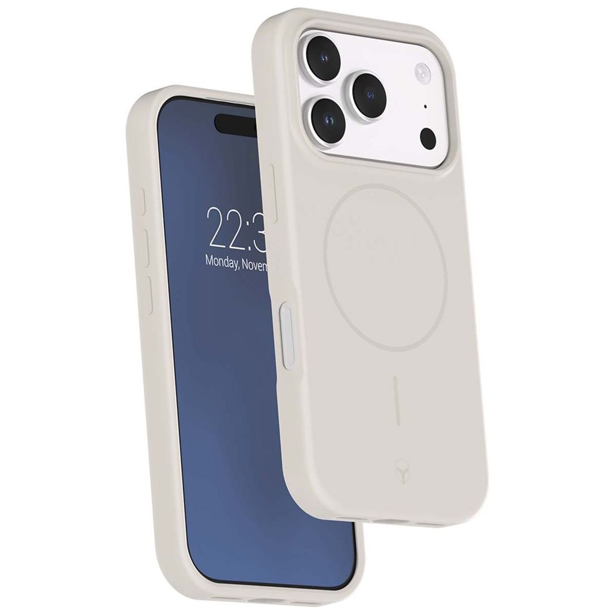 Coque iPhone 18 Pro Silicone Magsafe Blanc couleur unique, FORCE CASE