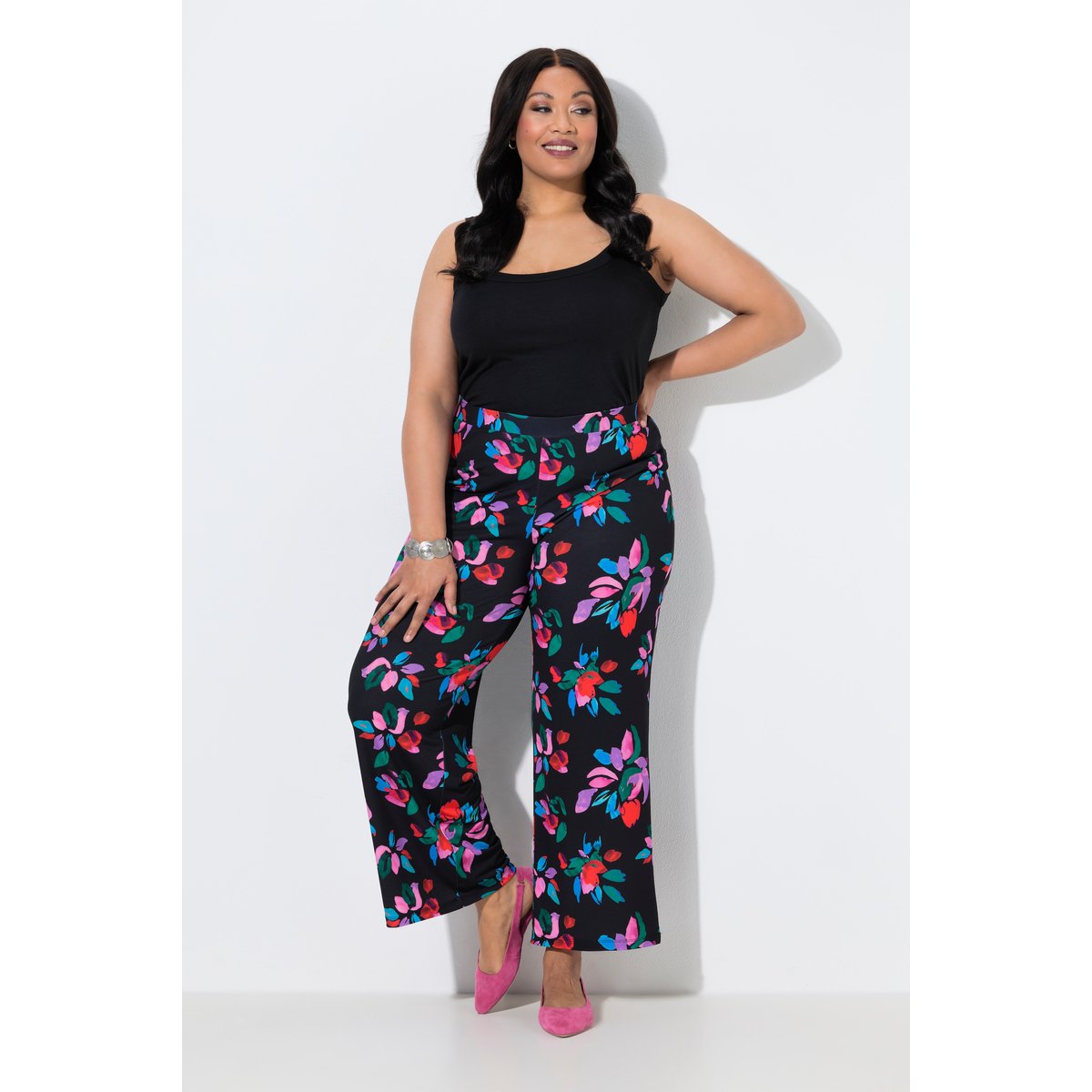 Pantalon en jersey noir, ULLA POPKEN