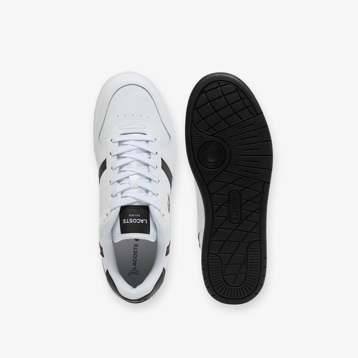 Sneakers T-Clip Set homme en cuir blanc-147, LACOSTE