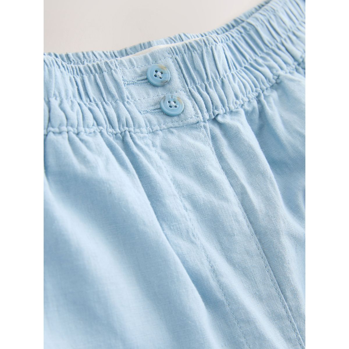 Bermuda en lin mélangé stretch bleu, NEXT