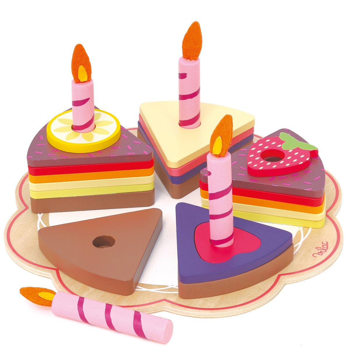 Gros gâteau d'anniversaire marron, VILAC