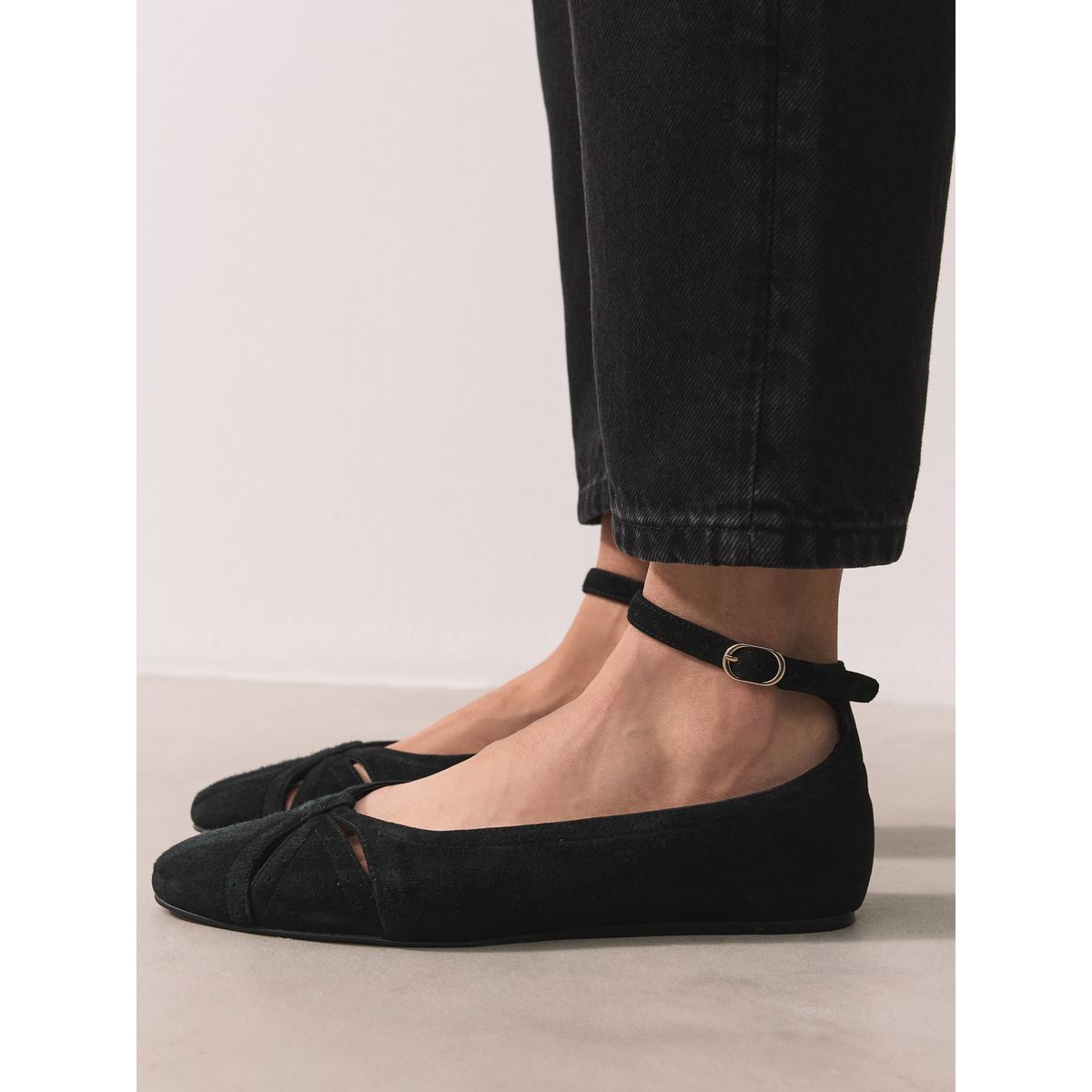 Ballerines forever comfort® en cuir noir, NEXT