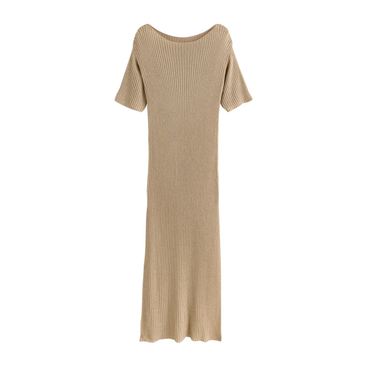 Robe longue en maille doré, NEXT