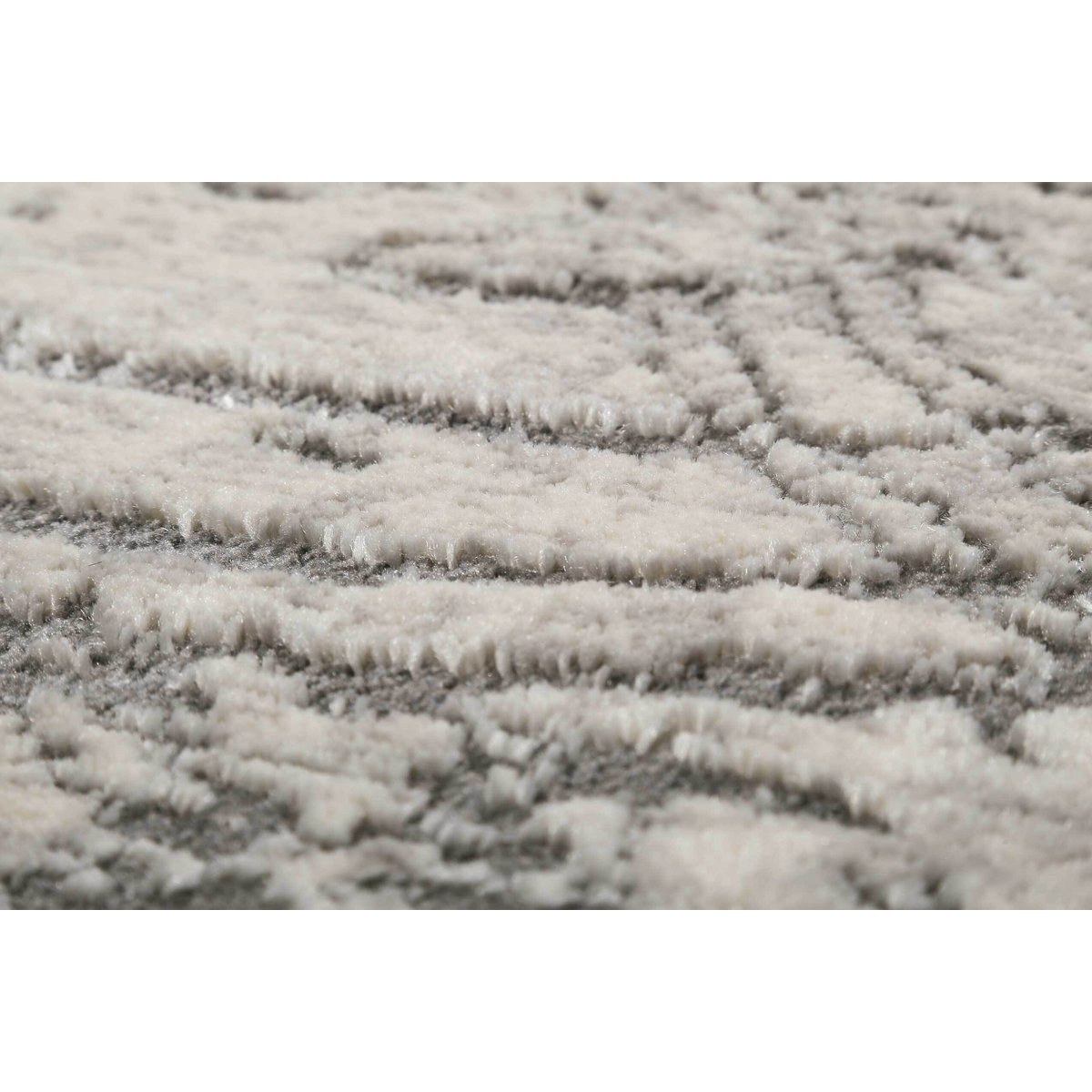 Tapis velours ras à relief cachemire , ELDA gris, ESPRIT