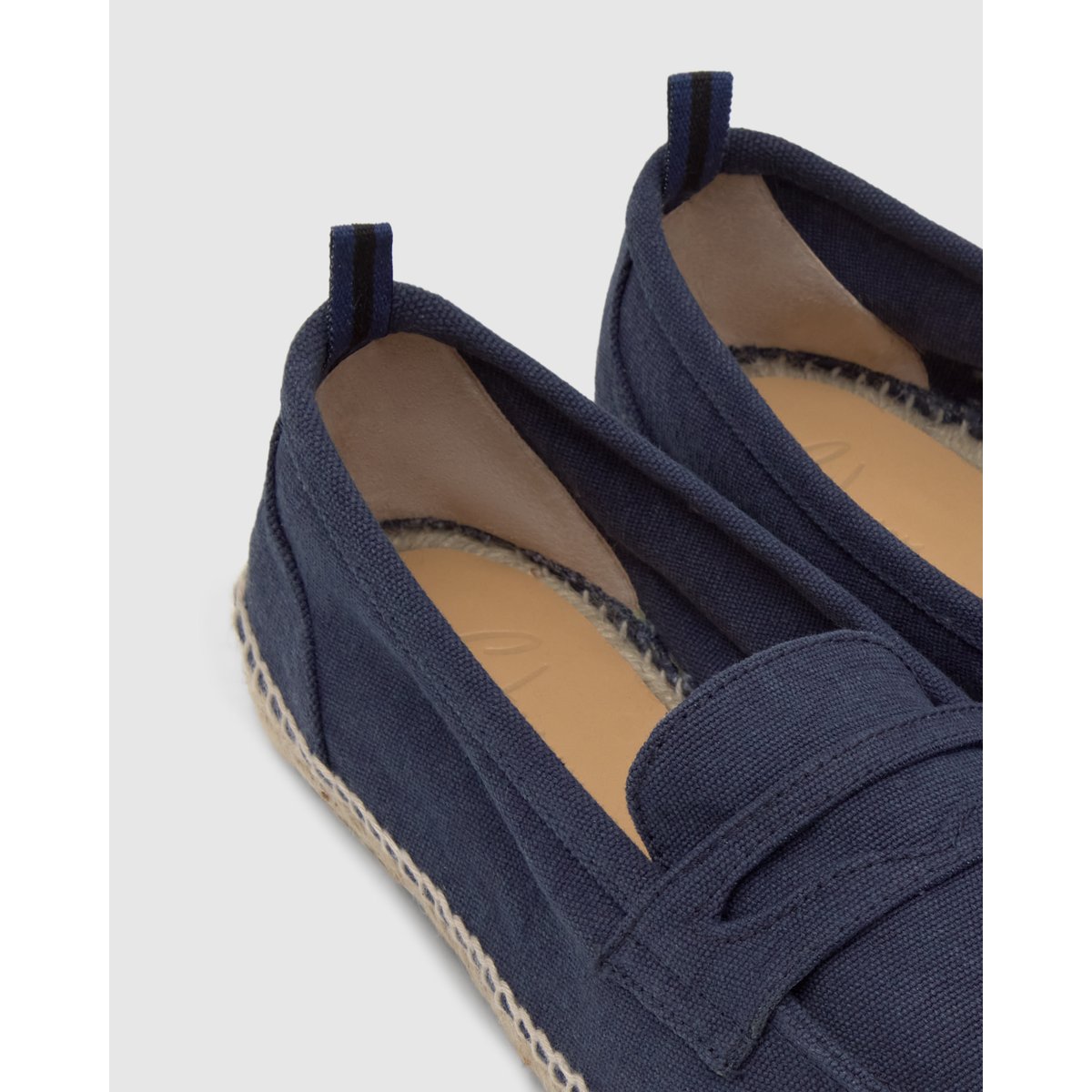 Espadrilles mocassins en coton et jute NACHO PLATFORM bleu marine, CASTANER