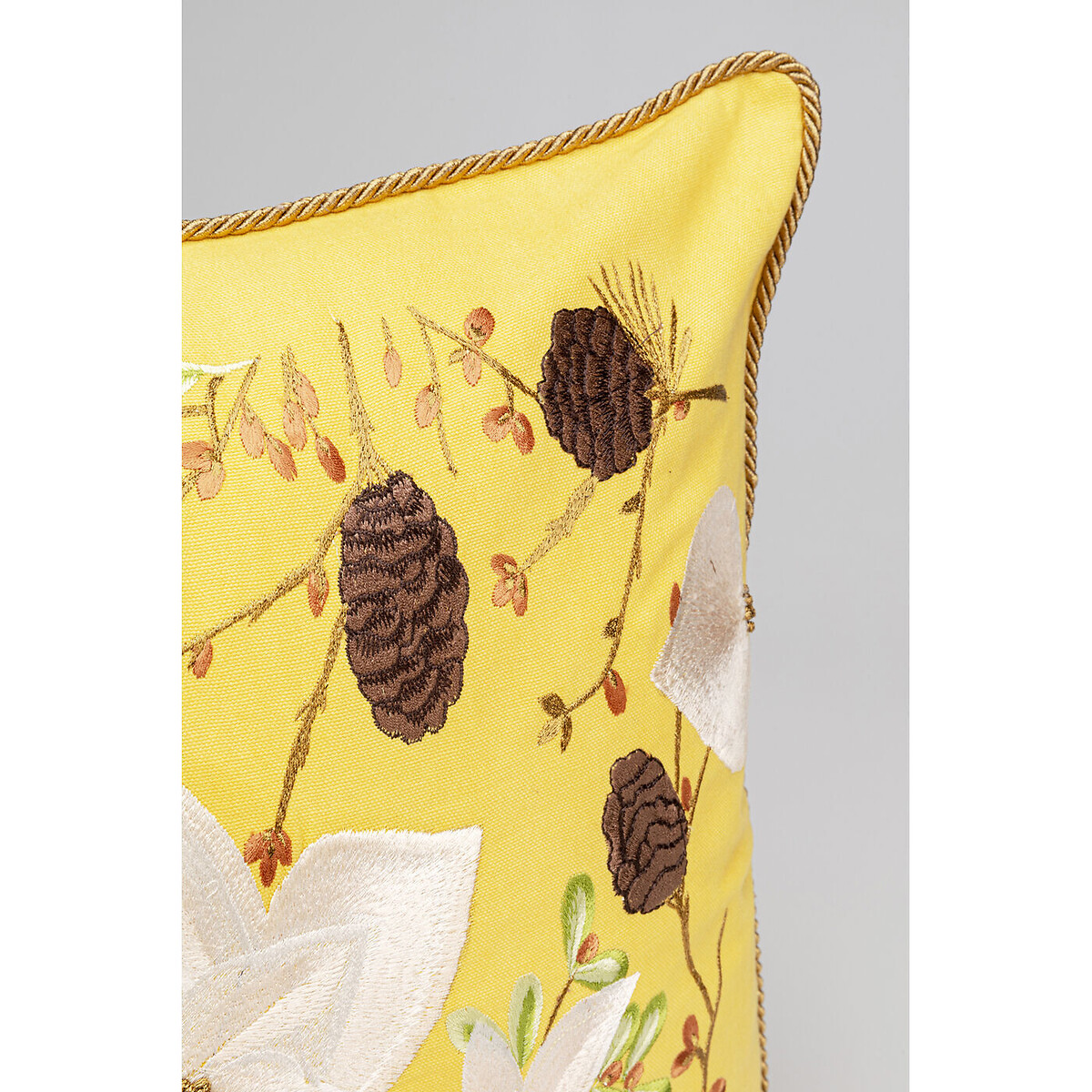 Coussin Arbusti 50x50cm jaune, KARE DESIGN