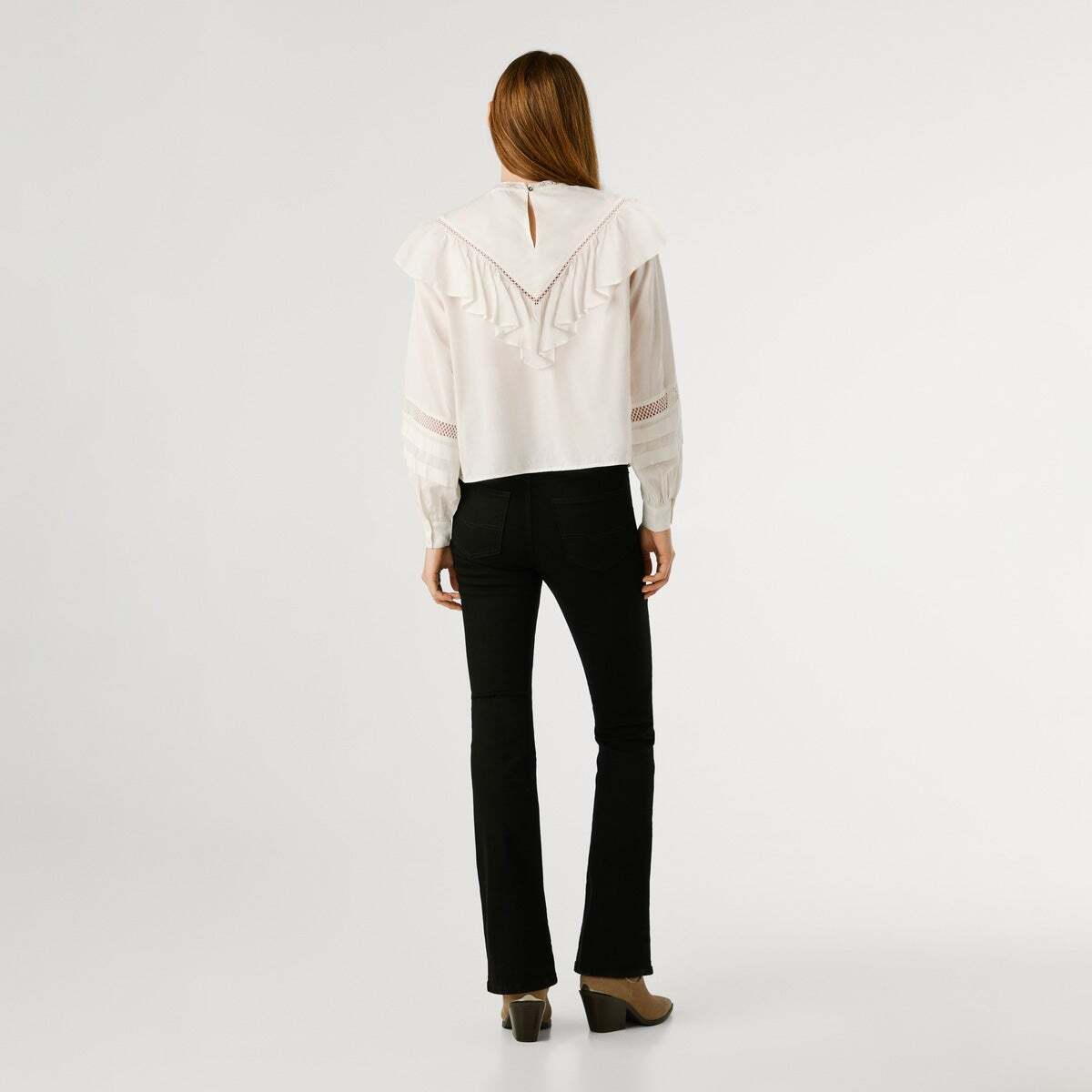 Blouse Fluide Avec Volants naturel, PEPE JEANS