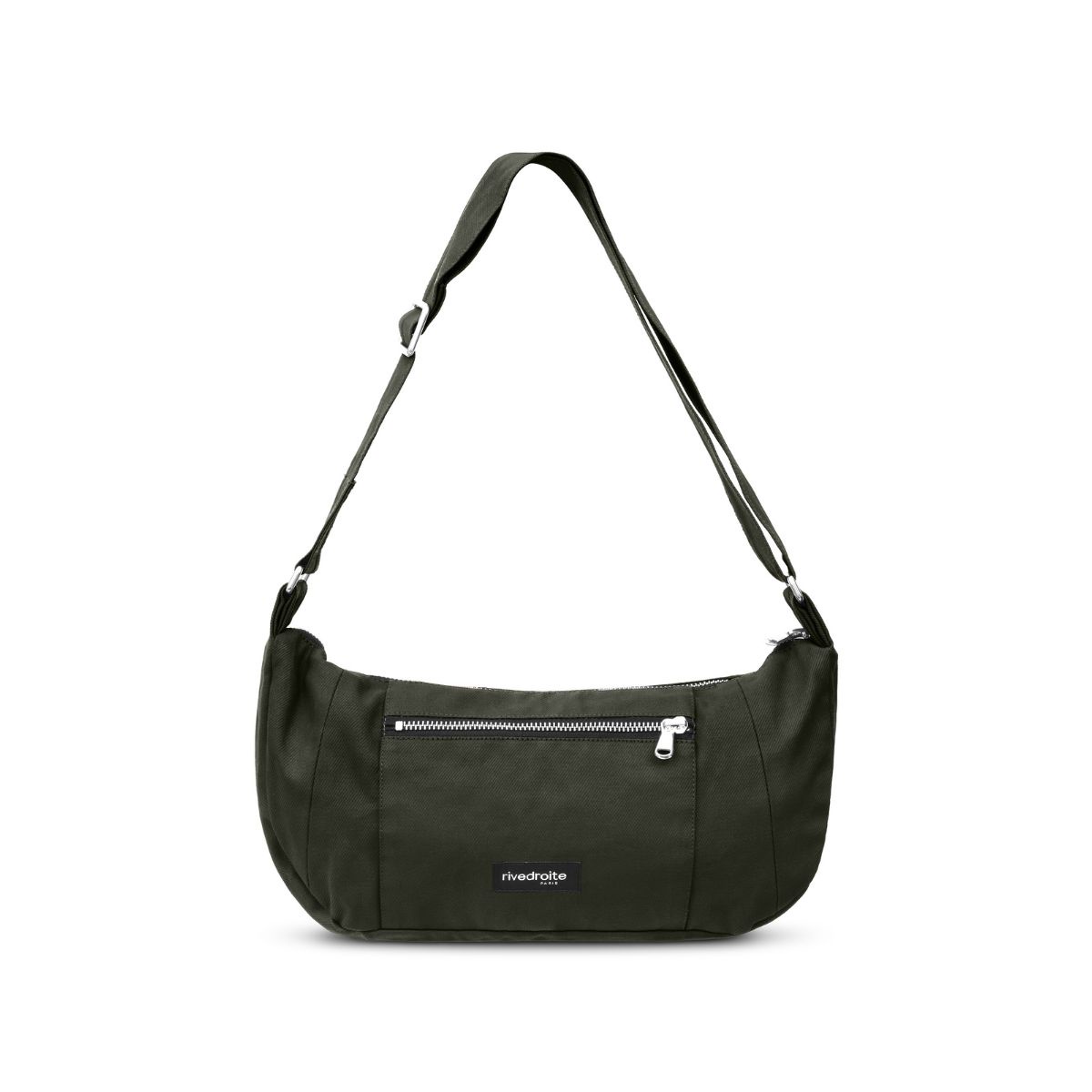 Sac à main en coton enduit CHARLOT XS vert enduit, RIVEDROITE