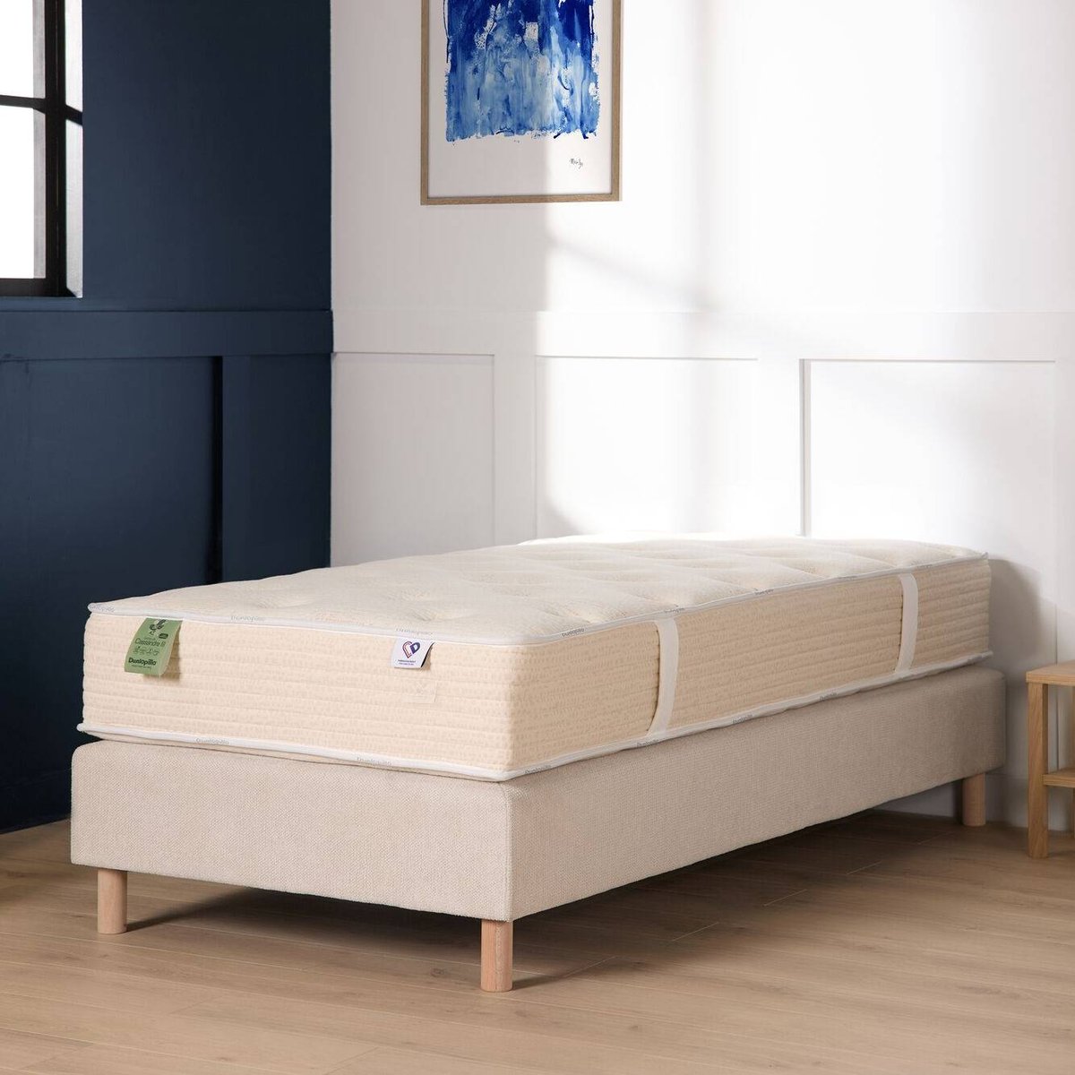 Matelas latex 25 cm - CASSANDRE blanc, DUNLOPILLO