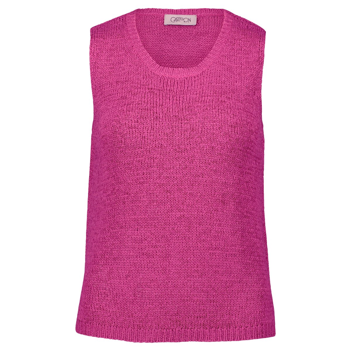 Top en maille à encolure ronde magenta haze, CARTOON