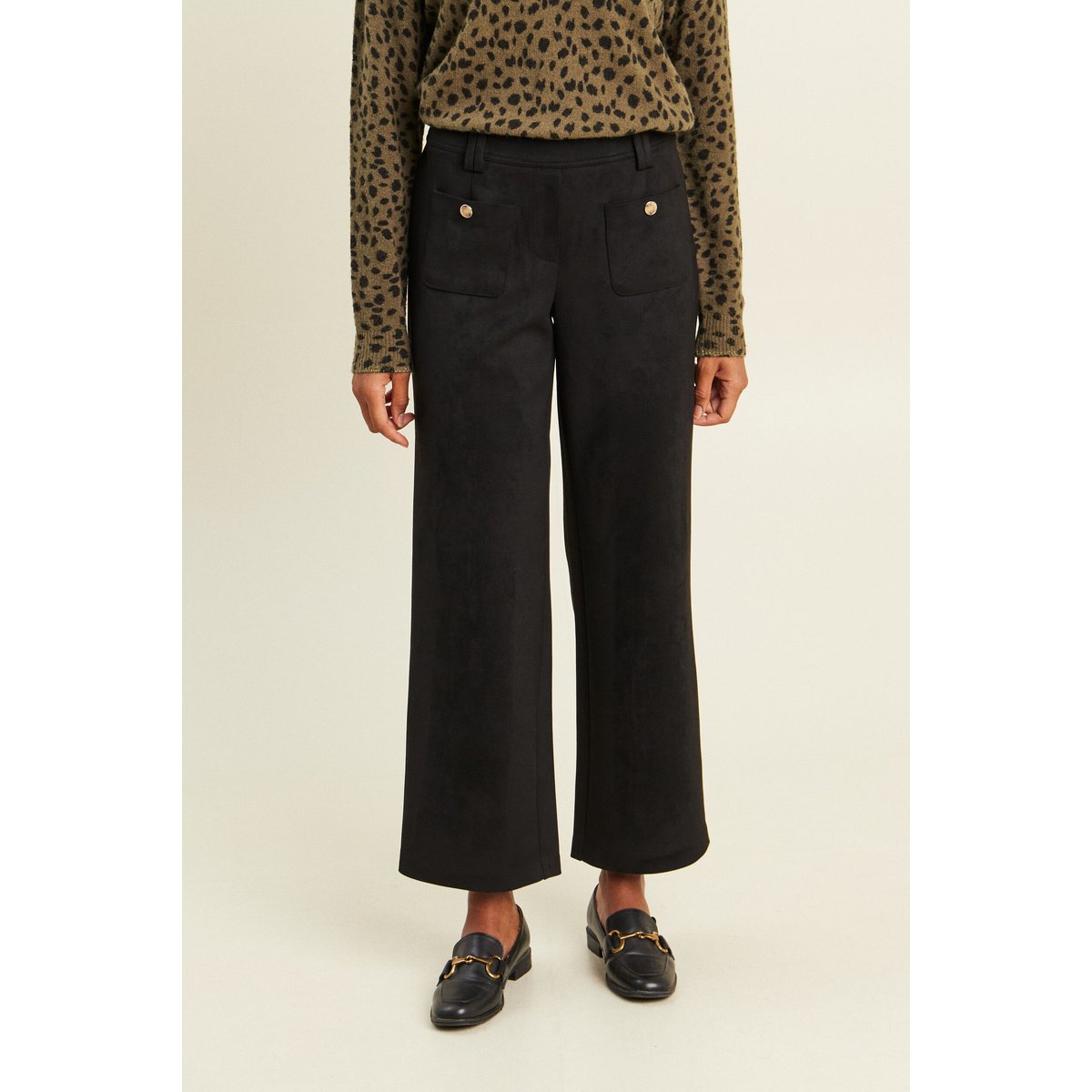 Pantalon aspect daim noir, BREAL
