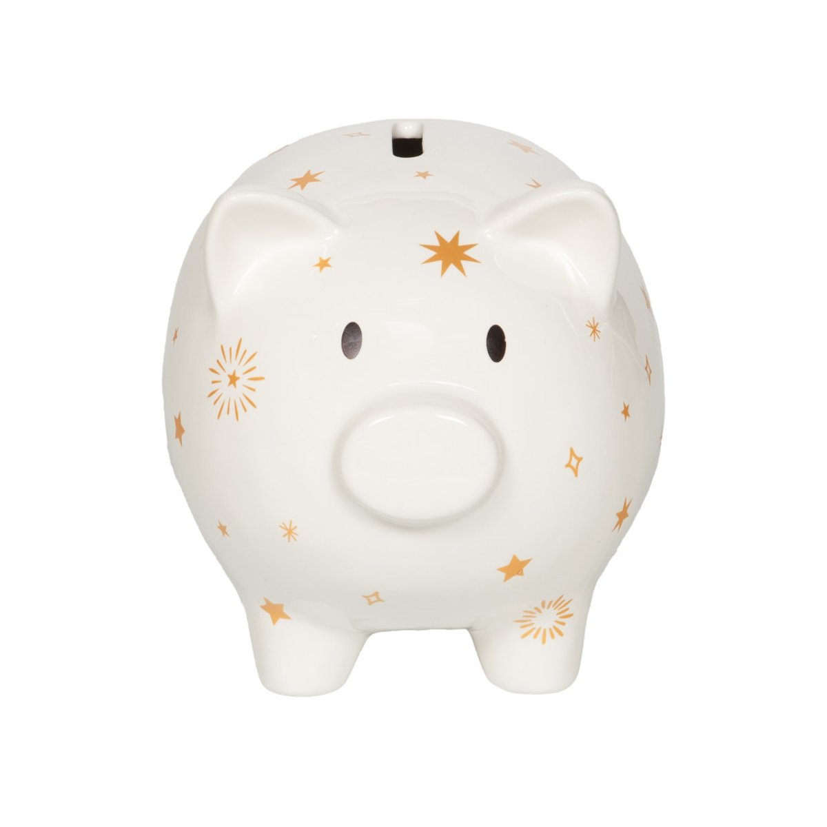 Tirelire cochon Circus doré et 17,4 cm en céramique multicolore, AMADEUS LES PETITS