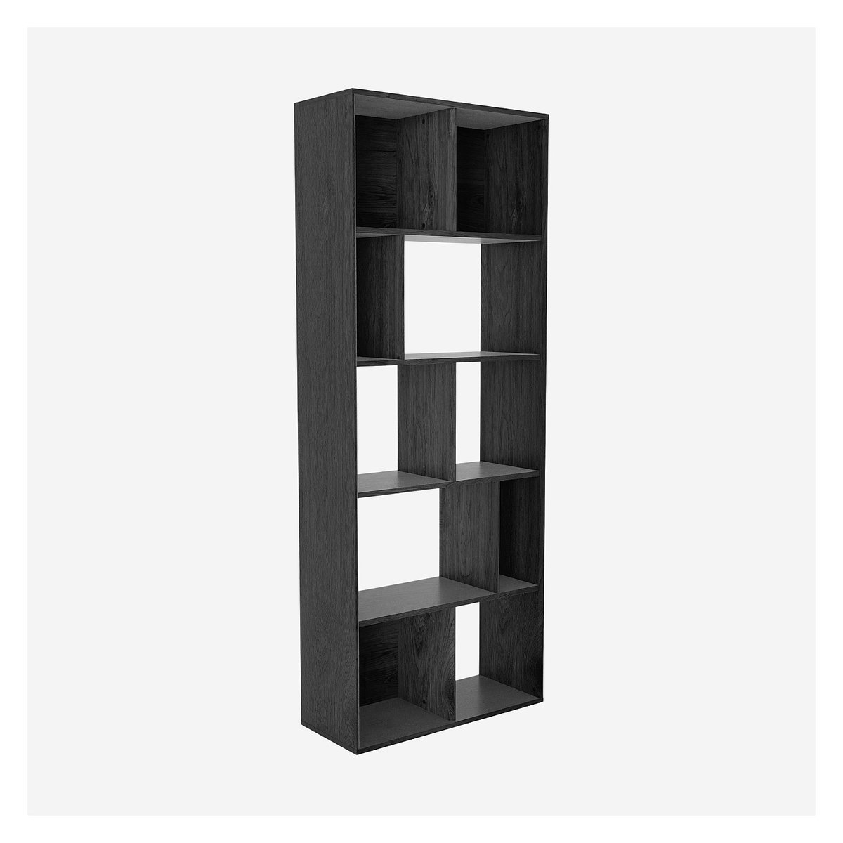 Bibliothèque bois WILL noir, HABITAT