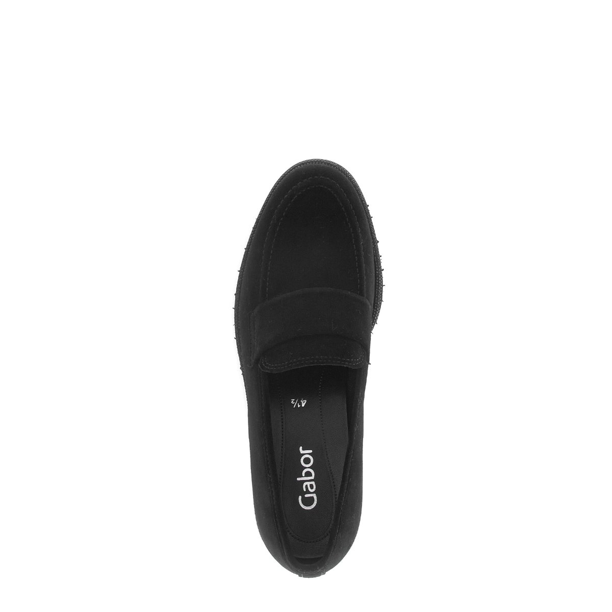 Mocassins en cuir à talon décroché noir, GABOR