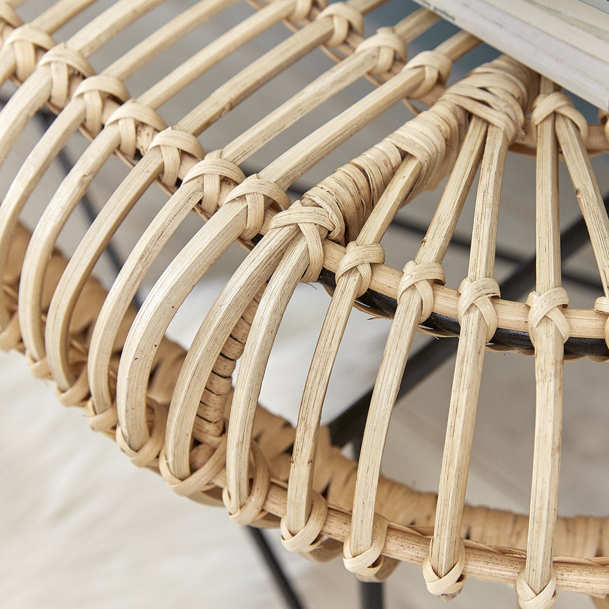 Banc en rotin et métal 120 cm BOHEMA naturel, BERAH GETAH