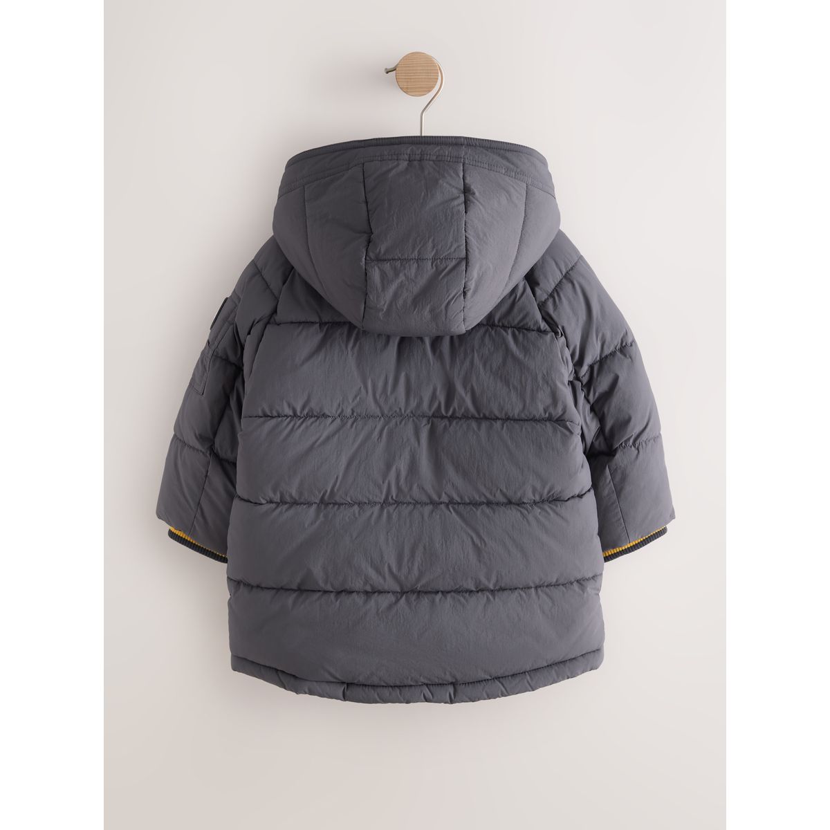 Manteau rembourré à doublure peau lainée gris, NEXT