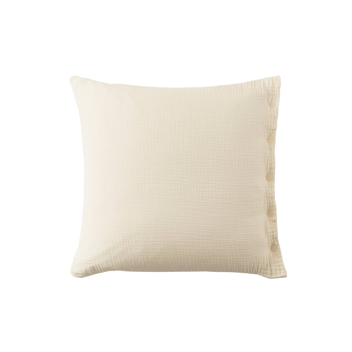 Taie d'oreiller carrée gaze de coton INFINI II imprimé, CARRE BLANC