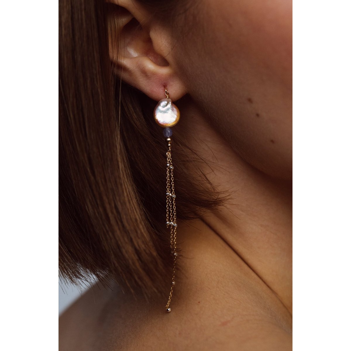 Boucles d'oreilles Arielle argent / tanzanite, YAY PARIS