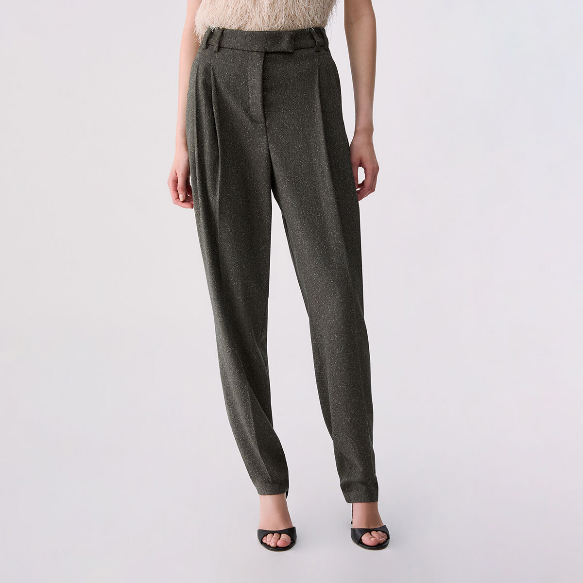 Pantalon en tweed vert foncé, LIU JO