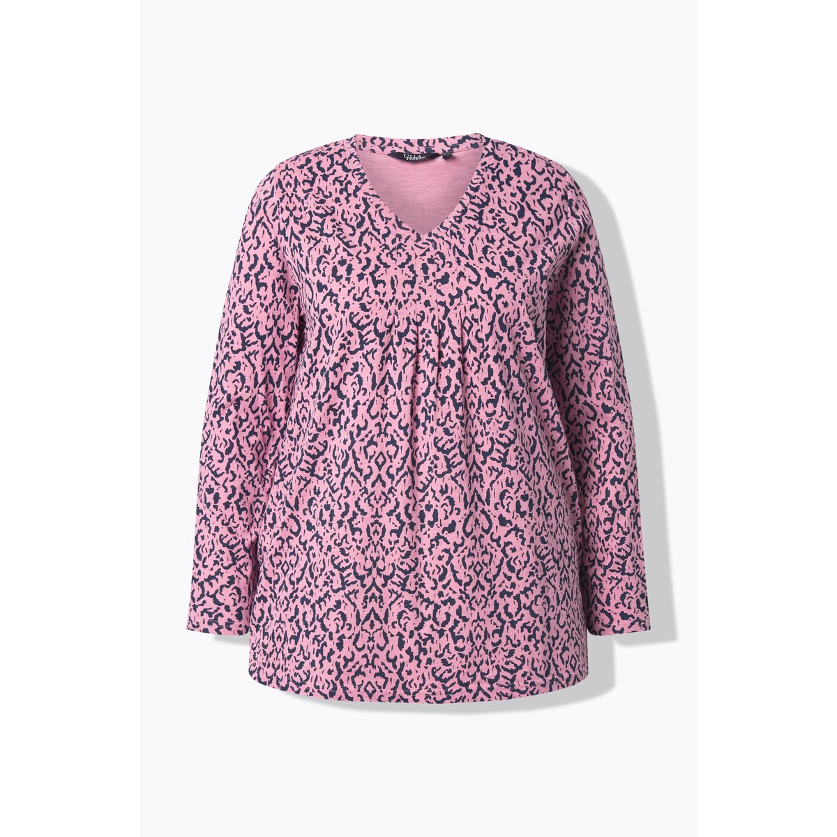 T-shirt avec plis fantaisie framboise, ULLA POPKEN