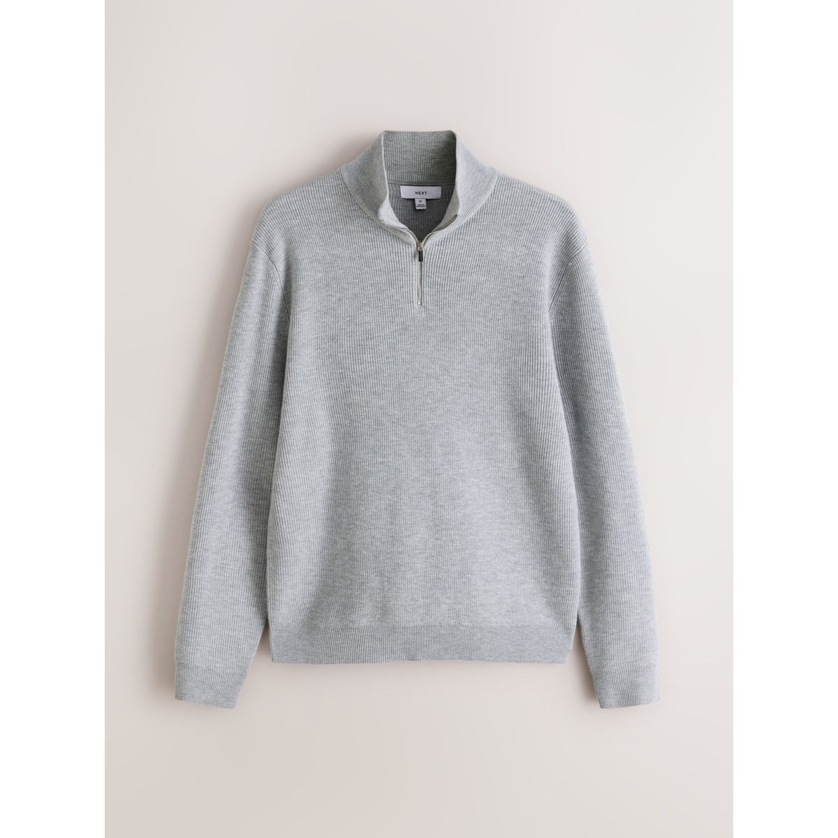 Pull essential texturé à col zippé, lot de 2 noir/gris, NEXT