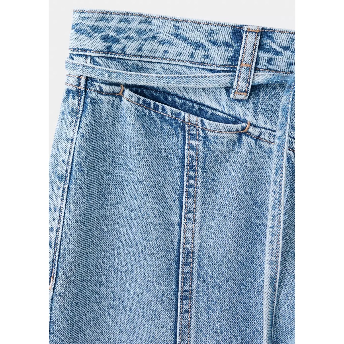 Jean taille basse cordon bleu moyen, MANGO TEEN