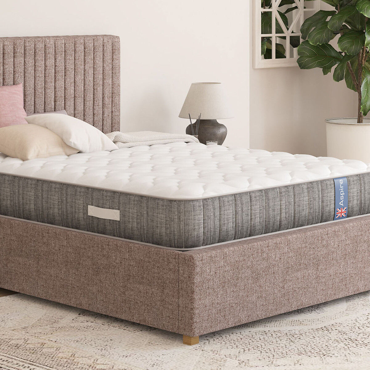 Dynamic Airflow Pocket+ Wool Mattress white, ASPIRE